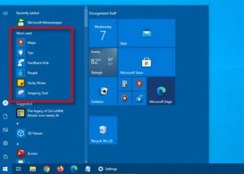 How to Hide Most Used Apps in the Windows 10 Start Menu
